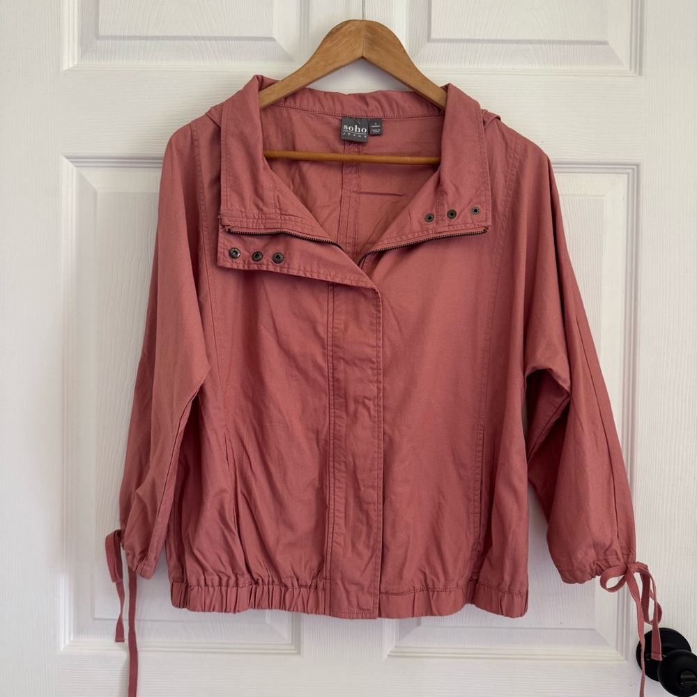 Soho New York & Company Hooded Jacket Women’s Small Rose Pink EUC